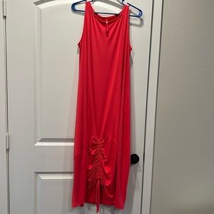 IC COLLECTION CORAL SLEEVELESS BALLOON DRESS